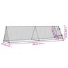 vidaXL Cage pour poules argenté 400x105x91 cm acier galvanisé