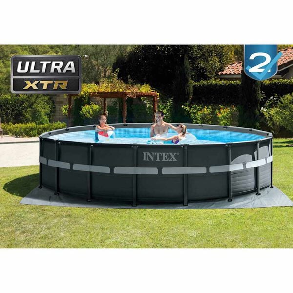 Intex Piscine &agrave; cadre Ultra XTR pompe de filtration &agrave; sable 549x132cm