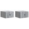 vidaXL Cabinet de chevet mural 2 pc Sonoma gris 33 x 34,5 x 20 cm