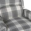 vidaXL Fauteuil inclinable Gris blanc Tissu
