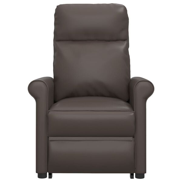 vidaXL Fauteuil de massage Marron Similicuir