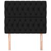 vidaXL T&ecirc;te de lit Noir 100x7x118/128 cm Tissu