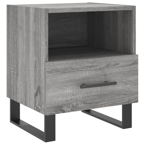vidaXL Table de chevet sonoma gris 40x35x47,5 cm bois d&rsquo;ing&eacute;nierie