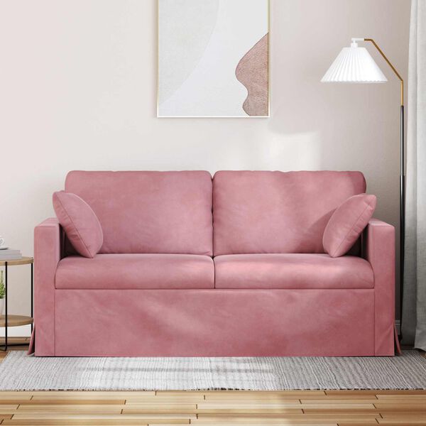 vidaXL Canap&eacute; Rose 158 x 78 x 80 cm Velours