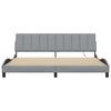 vidaXL Cadre de lit sans matelas Hanko gris clair 200x200 cm tissu