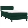 vidaXL Sommier &agrave; lattes de lit et matelas vert fonc&eacute; 90x220 cm velours
