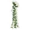 vidaXL Guirlandes de fleurs de No&euml;l 3 pcs blanc 85 cm