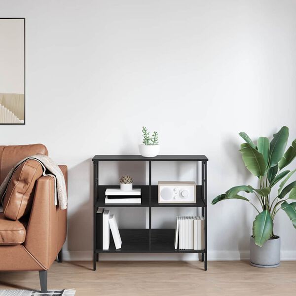 vidaXL &Eacute;tag&egrave;re Ch&ecirc;ne noir 82 x 32 x 79 cm Bois d'ing&eacute;nierie