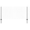vidaXL Cl&ocirc;ture Euro avec poteau 10 x 1 m Acier recouvert de PVC Gris