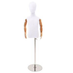 vidaXL Mannequin ajustable de 120-150 cm avec base Unisexe PP Blanc