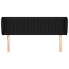 vidaXL T&ecirc;te de lit avec oreilles Noir 147x23x78/88 cm Tissu