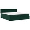 vidaXL Cadre de lit ottoman avec matelas vert fonc&eacute; 200x200 cm velours