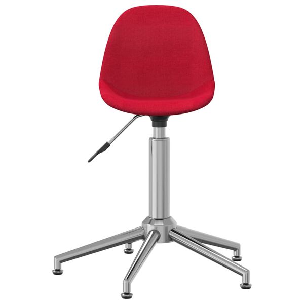 vidaXL Chaise pivotante de bureau Rouge bordeaux Tissu
