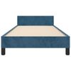 vidaXL Cadre de lit sans matelas bleu fonc&eacute; 80x200 cm velours