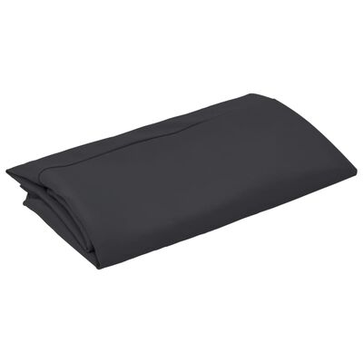 vidaXL Tissu de remplacement pour parasol déporté noir 300 cm