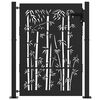 vidaXL Portail de jardin 100x150 cm en acier Corten et bambou
