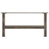 vidaXL Pieds de table basse en acier naturel 2 pi&egrave;ces 70 x (30-31) cm Acier