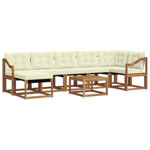 vidaXL Ensemble de canap&eacute;s d'ext&eacute;rieur 8 pcs Naturel et Cr&egrave;me