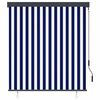 vidaXL Store roulant d'ext&eacute;rieur 140x250 cm Bleu et blanc