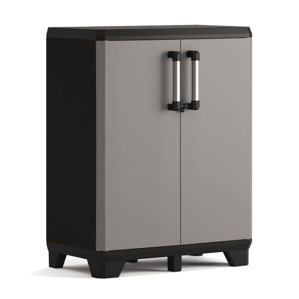 Keter Armoire de rangement basse Pro Noir et gris