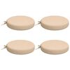 vidaXL Coussins de si&egrave;ge SOEST 4 pc 100 % polyester Cr&egrave;me &Oslash; 35 x 7 cm