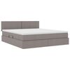 vidaXL Lit avec rangement et matelas avec matelas Taupe 180 x 200 cm