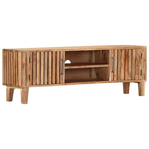 vidaXL Meuble TV 130x30x45 cm Bois d'acacia massif