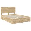 vidaXL Cadre de lit Ch&ecirc;ne Sonoma 135 x 190 cm Bois d'ing&eacute;nierie