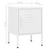 vidaXL Tables de chevet 2 pcs Blanc 35x35x51 cm Acier