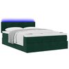 vidaXL Cadre de lit ottoman avec matelas vert fonc&eacute; 140x190 cm velours