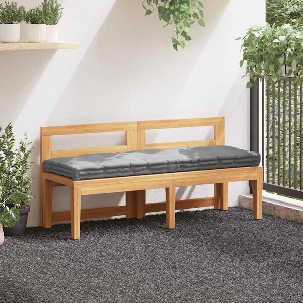 vidaXL Coussin de plancher de palette Coton 120x40x7 cm Gris
