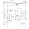 vidaXL Lit pour chien 65,5x50,5x70 cm Bois de pin solide
