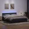 vidaXL Sommier &agrave; lattes de lit et matelas et LED gris fonc&eacute; 180x210cm velours