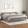 vidaXL Sommier &agrave; lattes de lit et matelas Gris clair 200x200cm Velours