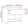 vidaXL Tables de chevet 2 pcs vieux bois 40x30x39 cm bois ing&eacute;nierie