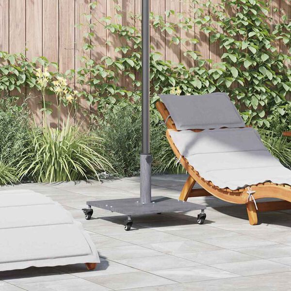 vidaXL Pied de parasol Aspect Bois Gris Fonc&eacute; 45 x 45 x 31,5 cm