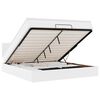 vidaXL Cadre de lit ottoman avec matelas blanc 180x200 cm similicuir