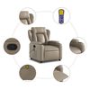 vidaXL Fauteuil de massage inclinable Cappuccino Similicuir