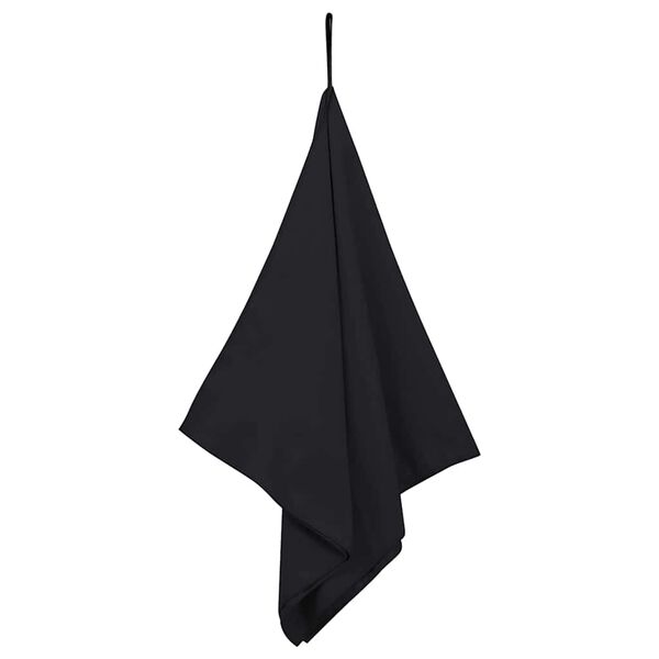 vidaXL Serviettes de sport 2 pcs Noir 100 x 50 cm
