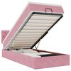 vidaXL Cadre de lit ottoman avec matelas rose 90x190 cm velours