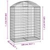 vidaXL Panier de gabions arqu&eacute; 100x50x120/140 cm Fer galvanis&eacute;