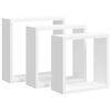 vidaXL &Eacute;tag&egrave;res murales sous forme de cube 3 pcs Blanc MDF