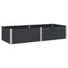 vidaXL Jardini&egrave;re sur&eacute;lev&eacute;e Noir 250 x 100 x 54 cm alu.