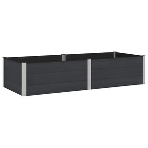 vidaXL Jardini&egrave;re sur&eacute;lev&eacute;e Noir 250 x 100 x 54 cm alu.