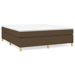 vidaXL Sommier &agrave; lattes de lit avec matelas Marron fonc&eacute; 160x200 cm