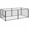 vidaXL Chenil Noir 200x100x70 cm Acier