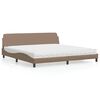 vidaXL Lit avec matelas Dover cappuccino 200x200 cm similicuir
