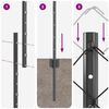 vidaXL Cl&ocirc;ture avec poteau Gris 1,2 x 25 m Acier et PVC