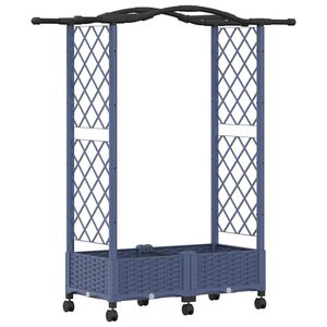 vidaXL Lit &Eacute;lev&eacute; avec Treillis et Toit Gris 124 x 40 x 129 cm PP