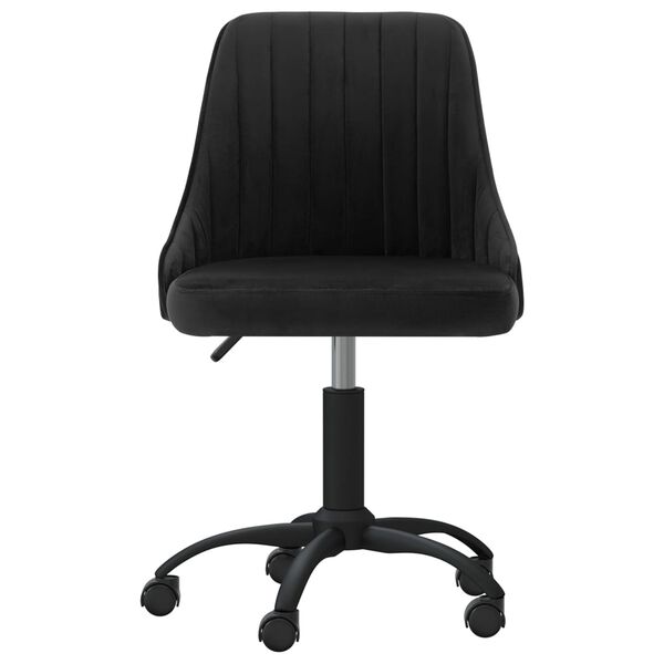 vidaXL Chaises pivotantes &agrave; manger lot de 2 noir velours